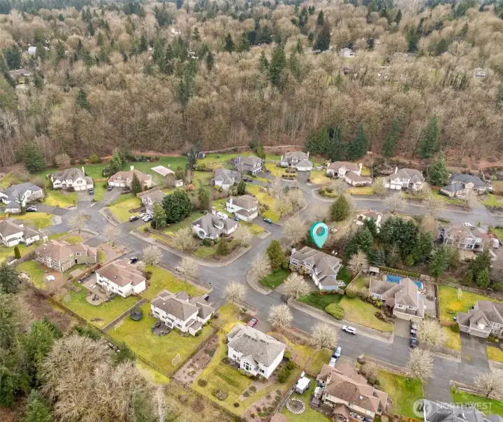 Other end of this special neighborhood with this tremendous home located on a corner lot.