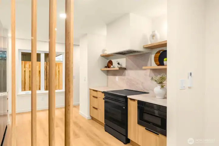 Surrounded hood vent, a rare luxury add-on, standard at 14033 Densmore Ave N