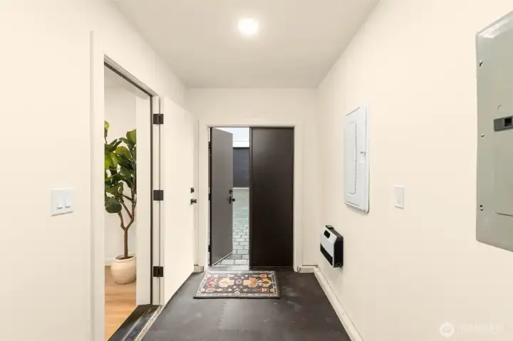 Another look at the hobby room, double door entrance