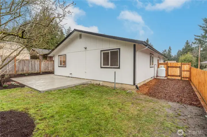 Back patio for your summer bbq's.