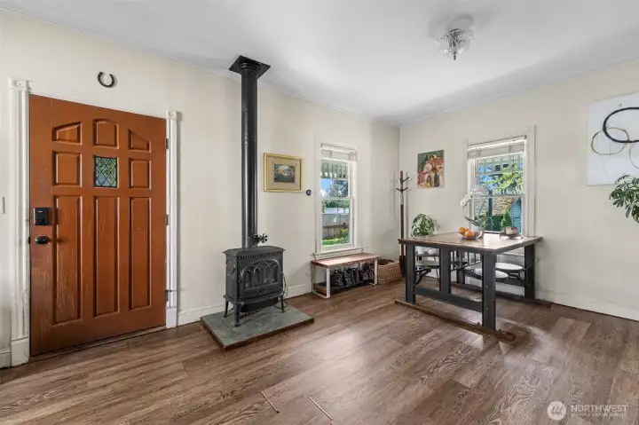 Natural light fills home.