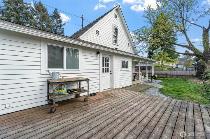 Side door on the West side of the home.