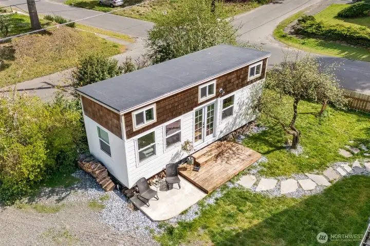 Tiny home on East side of the lot
