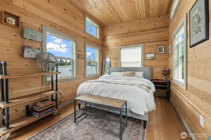 Natural light fills the tiny home.