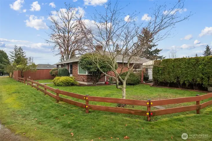 Beautiful corner lot home.