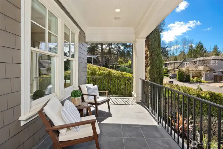 Quintessential front patio for afternoon sunshine.