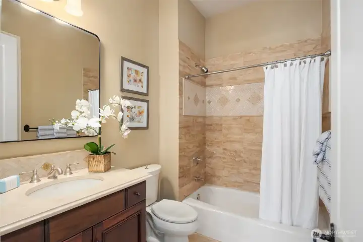 Full bathroom off office/bedroom.
