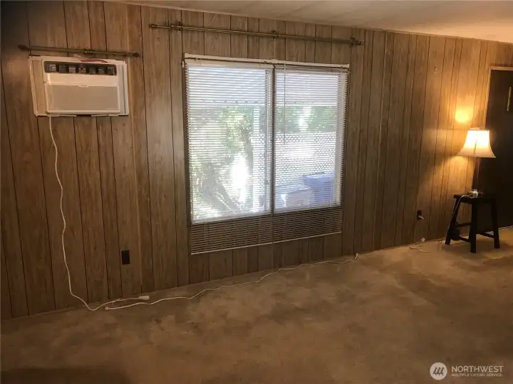 Wall air conditioner in living room
