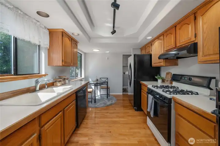 Kitchen with Hardwood Flooring