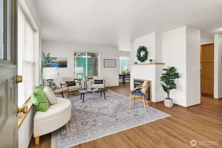 NEW luxury vinyl floors have just been installed throughout the 1037 square foot home...