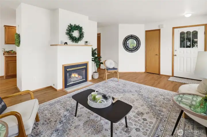 Warmth, comfort, and a touch of ambiance—this gas fireplace sets the tone beautifully.