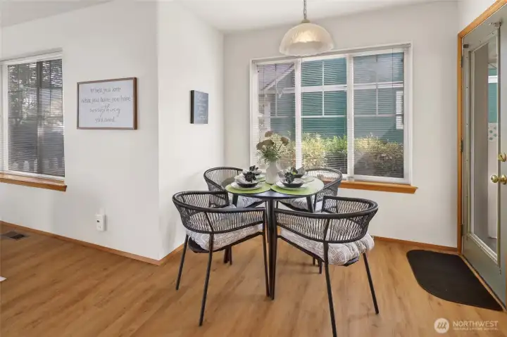 Start your mornings in this light-filled dining space!