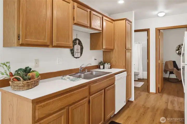 Abundant work spaces to prep meals!