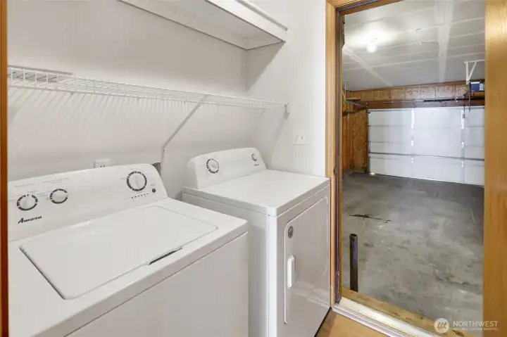 The laundry room is the pass through to the garage.