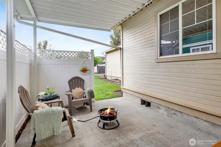 A cozy outdoor extension of the home—perfect for a quiet morning coffee or quiet evenings under the stars.