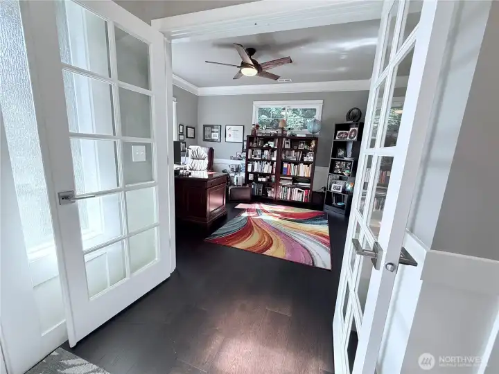 Den/Office with Double French Doors Den/Office with Double French Doors