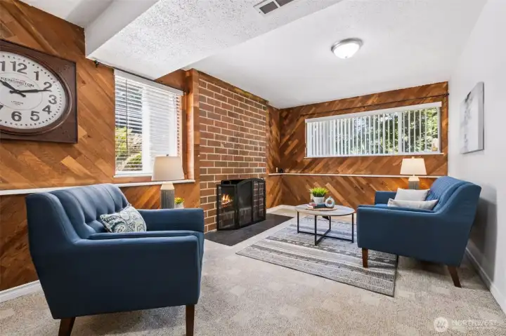 No matter how it's used, you will appreciate this area, large enough to have a bed & dresser or pool table or other entertainment options, PLUS a sitting room!