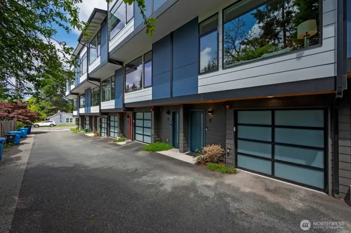 Second from the end, UNIT F offers an attached garage that allows you to bring the groceries directly into the house.  Plus, tons of storage for your toys.
