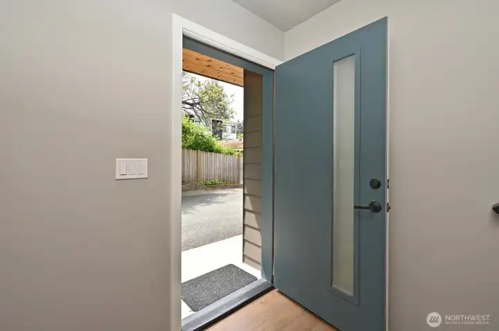 Walk up entry.