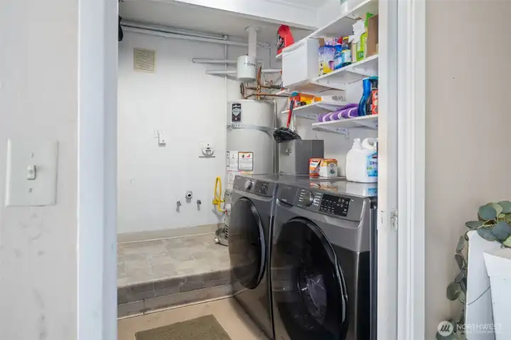 Built out utility room in garage. Built out utility room in garage.