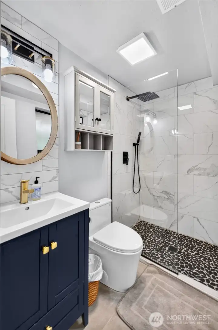 Beautiful remodeled full bathroom downstairs Beautiful remodeled full bathroom downstairs