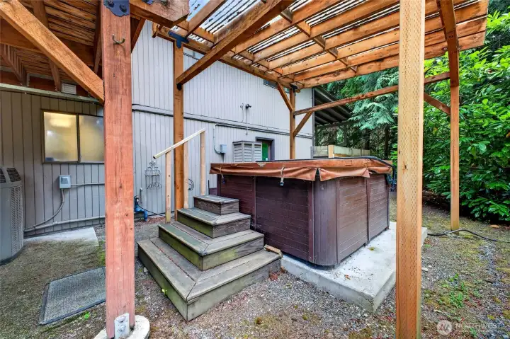 Hot tub stays! Hot tub stays!