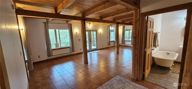 Main level has bath and laundry.