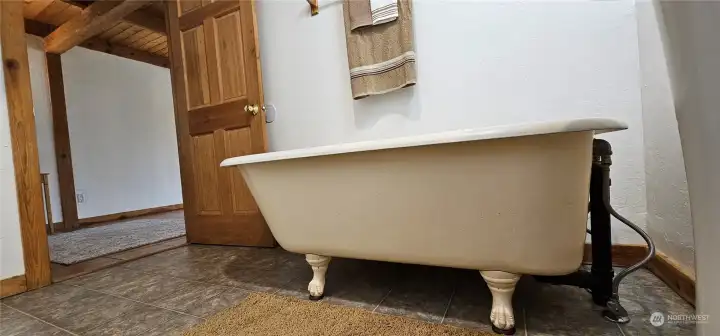 Claw foot tub.