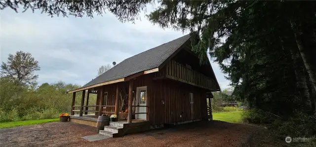 European style post & beam construction.