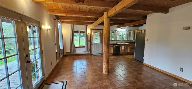 Dining area with views.