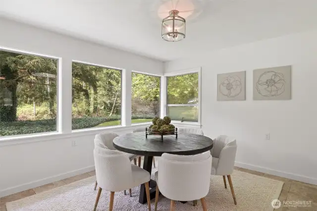 Space for a very large table with access to the covered patio.