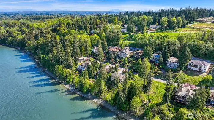 Wide water view highlighting this rare oceanfront property.