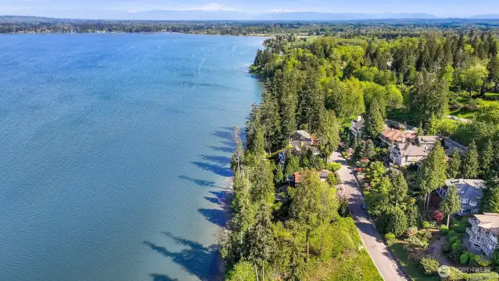 Views of Mt Baker in the distance.