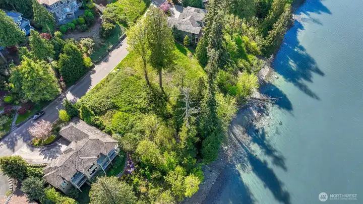 Arial Shot strait down to property below