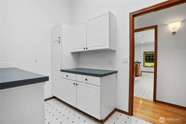 Lots of storage space - and there's a utility sink in the garage