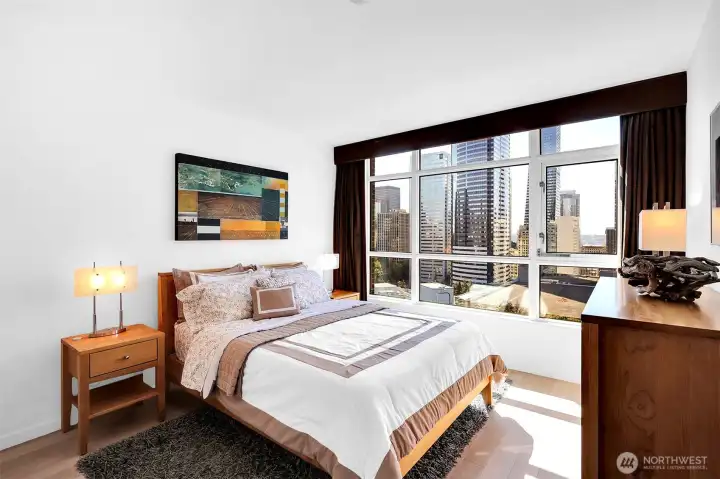Sizable master bedroom en-suite with a view to die for.