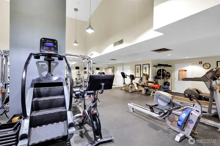 Fully-equipped gym available 24/7.