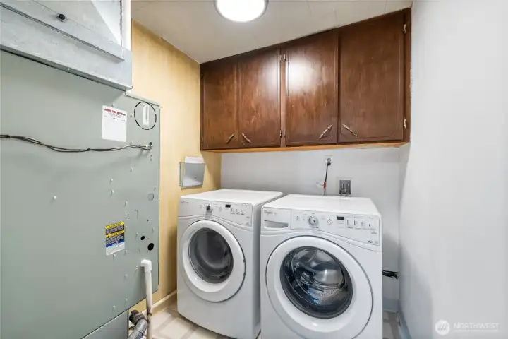 Utility room off of the kitchen. All appliances stay with the home.