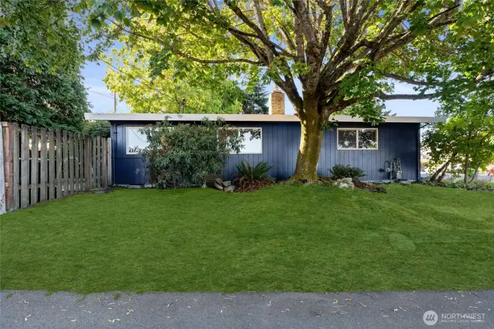 Side view of the home.