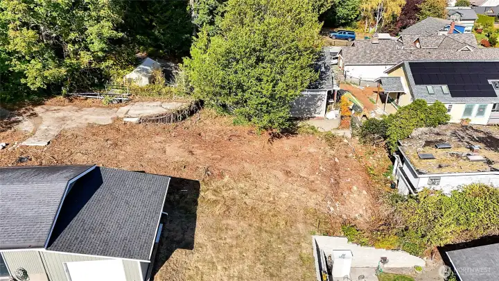 Lots of room to build your dream home when you remove the old house.
