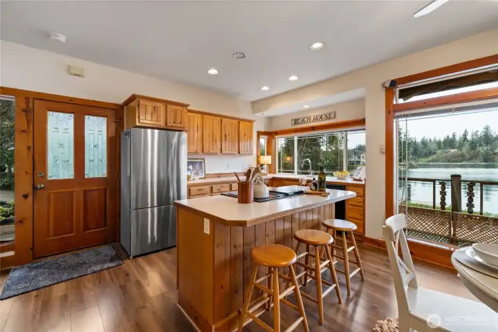 Custom Knotty hickory cabinets