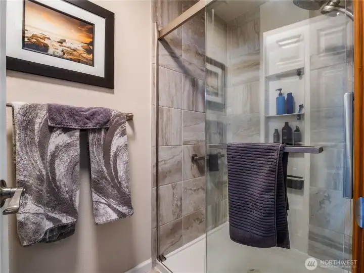 Separate room for shower and toilet