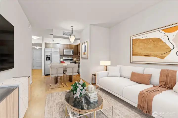 Looking in from the patio door. Just the right size!