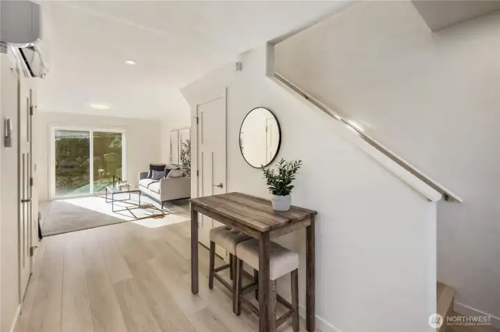 Open-concept design allows seamless connection between kitchen and living spaces, ideal for entertaining or relaxed island living.