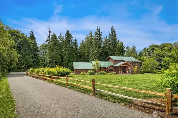 Driveway leading to home.