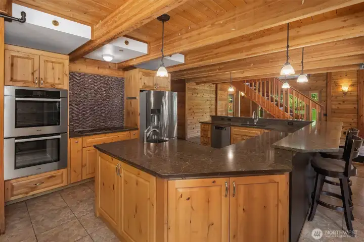 Ample counter space in kitchen.