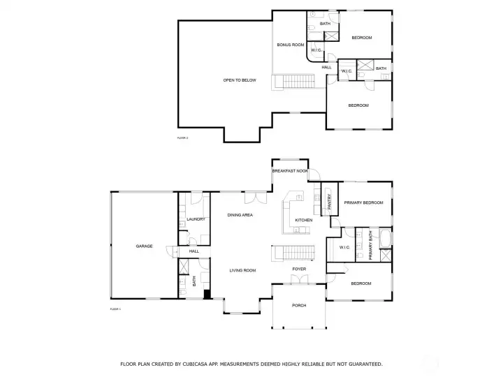 Floor plan of home.