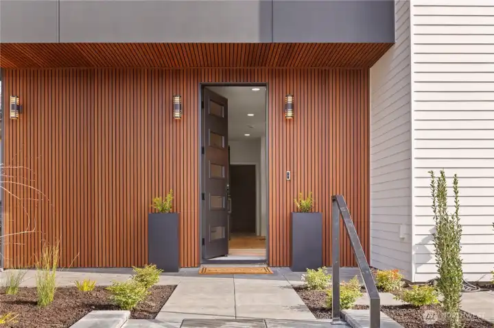 Warm and inviting entrance to the home