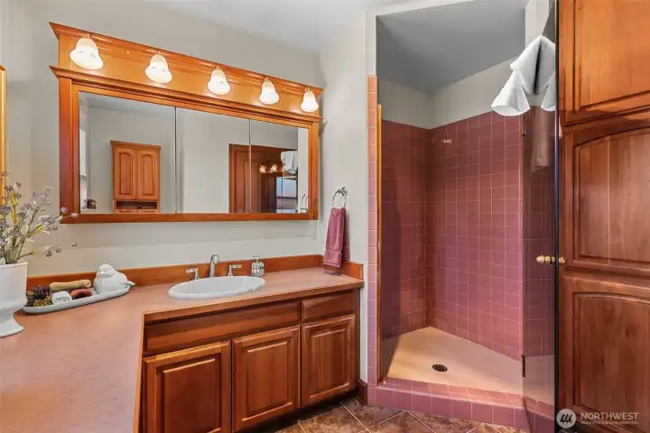 Primary bath tiled shower