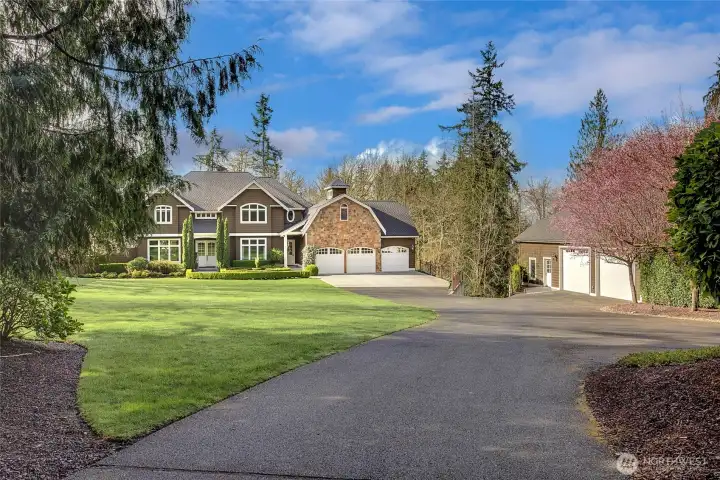 Situated on 2.6 private acres